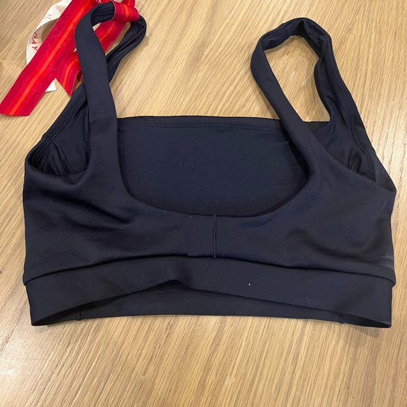 Left on Friday Black Top Shelf Swim Top, S - Picture 2 of 3